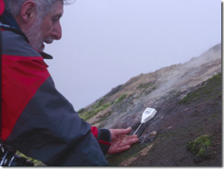 Unique plant communities growing at geothermally heated site