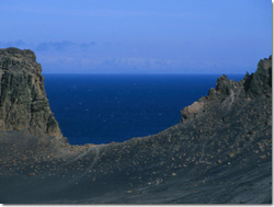 Vista de la Península Antártica desde la ventana de Neptuno